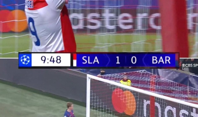 攻破巴萨大门，布拉格斯拉维亚结束欧冠连续5场进球荒